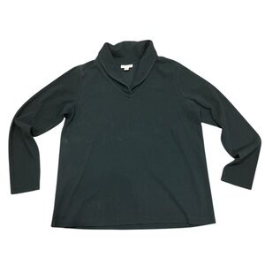 Women's Medium Dark Green Cowl Neck Sweatshirt